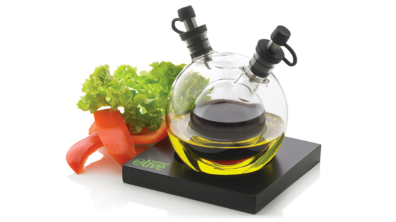 Illustration for article titled This Oil and Vinegar Dispenser Stores One Inside of the Other